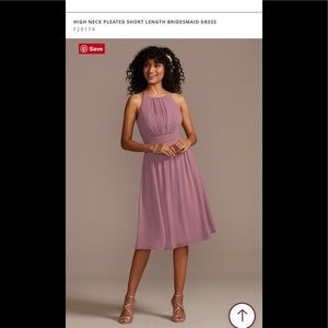David’s Bridal High Neck Bridesmaid Dress